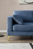 Christopher Knight Home® - Noble House - Adf Living Room Furniture Modern Leisure L Shape Couch Blue Fabric