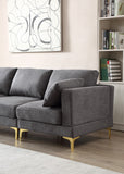 Christopher Knight Home® - Noble House - Adf Living Room Furniture Modern Leisure L Shape Couch Dark Grey Fabric