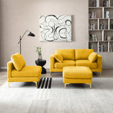 Christopher Knight Home® - Noble House - Adf Living Room Furniture Modern Leisure L Shape Couch Yellow Fabric