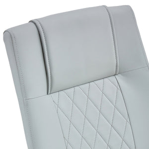 English Elm Equipped modern faux leather dining chairs with metal legs, high-density foam comfort for versatile rooms Light Gray W1151102507