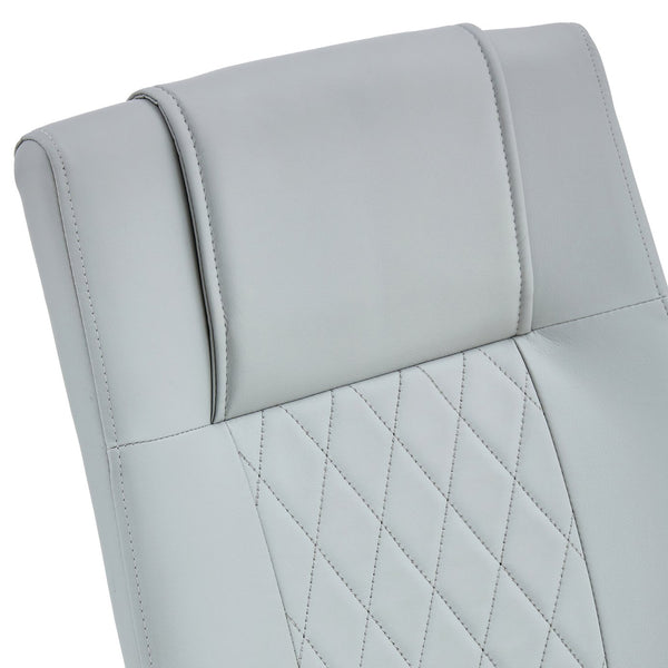 English Elm Equipped modern faux leather dining chairs with metal legs, high-density foam comfort for versatile rooms Light Gray W1151102507