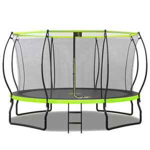 English Elm New 14ft Round Kids Backyard Trampoline Arc Frame Safety Net Uv Mat Wind Stakes SC000006AAF