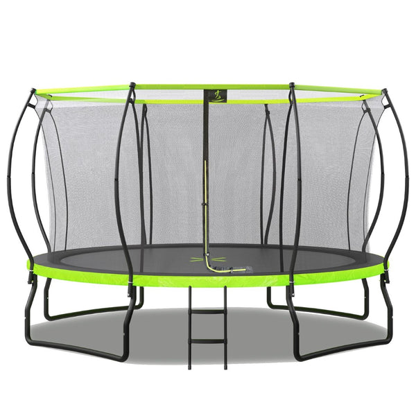 English Elm New 14ft Round Kids Backyard Trampoline Arc Frame Safety Net Uv Mat Wind Stakes SC000006AAF