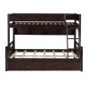 Hearth and Haven Wood Twin Over Full Bunk Bed with Storage Shelves and Twin Size Trundle GX000712AAP