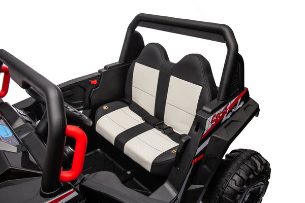 English Elm 12v7a*2 Kids Four Wheel Drive Ride on Car with Leather Seat and 2.4g Remote W1620113611