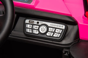 English Elm 12v7a*1 Four Wheel Drive Kids Ride on Car with Leather Seat Remote Control Pink W1620122509