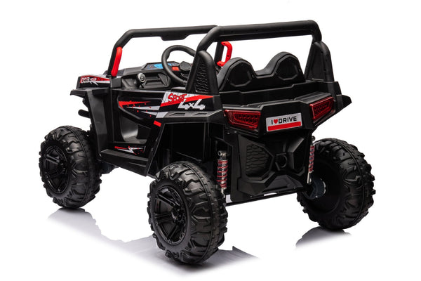 English Elm 12v7a*2 Kids Four Wheel Drive Ride on Car with Leather Seat and 2.4g Remote W1620113611