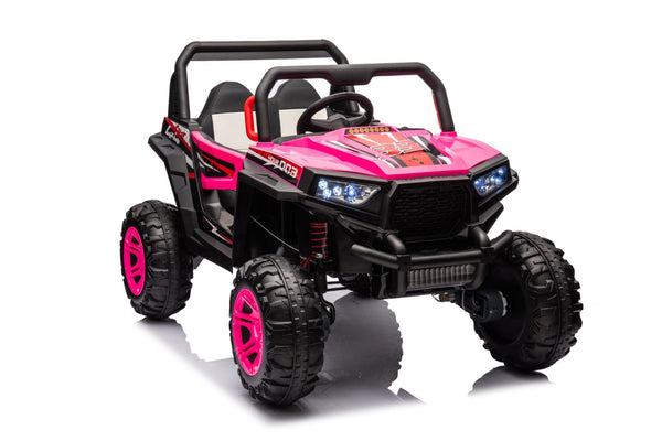 English Elm 12v7a*1 Four Wheel Drive Kids Ride on Car with Leather Seat Remote Control Pink W1620122509