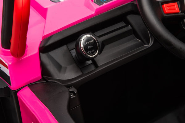 English Elm 12v7a*1 Four Wheel Drive Kids Ride on Car with Leather Seat Remote Control Pink W1620122509