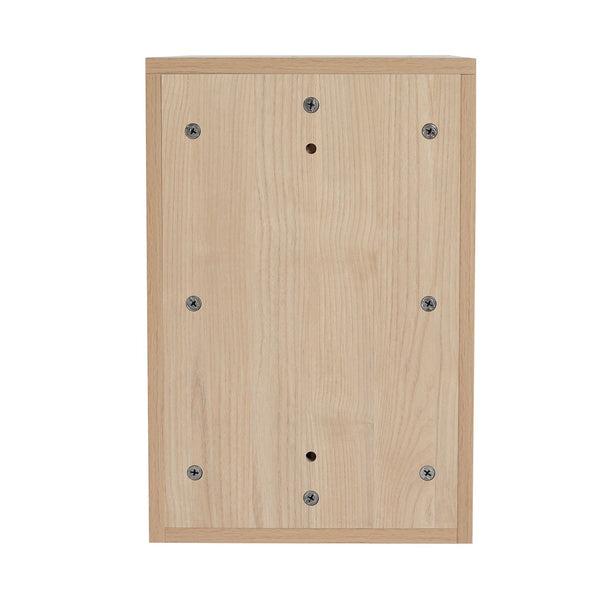 English Elm 40 Inch Wall-Mounted Vanity with Ceramic Sink, Soft-Close Double Doors, Metal Handles & Shelf Storage W999S00148