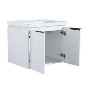 English Elm 48 Inch Soft Close Bathroom Vanity With Sink, Smart Storage & Modern Design For Small Spaces W999S00112