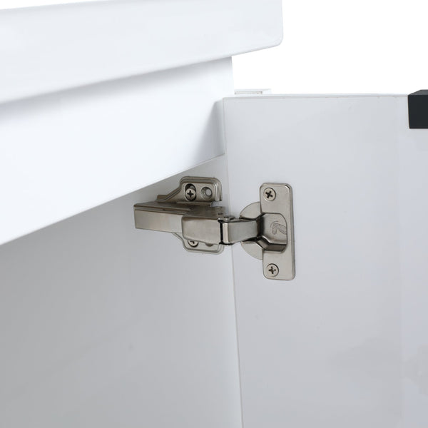 English Elm 48 Inch Soft Close Bathroom Vanity With Sink, Smart Storage & Modern Design For Small Spaces W999S00112