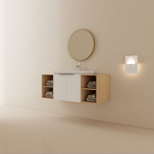 English Elm 48 Inch Soft Close Bathroom Vanity With Sink, Smart Storage & Modern Design For Small Spaces W999S00112