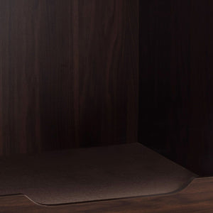 English Elm Modern Pet End Table with Removable Mat Dark Walnut — Stylish Hidden Pet Bed, Easy Access Comfort and Durable Design B107130842