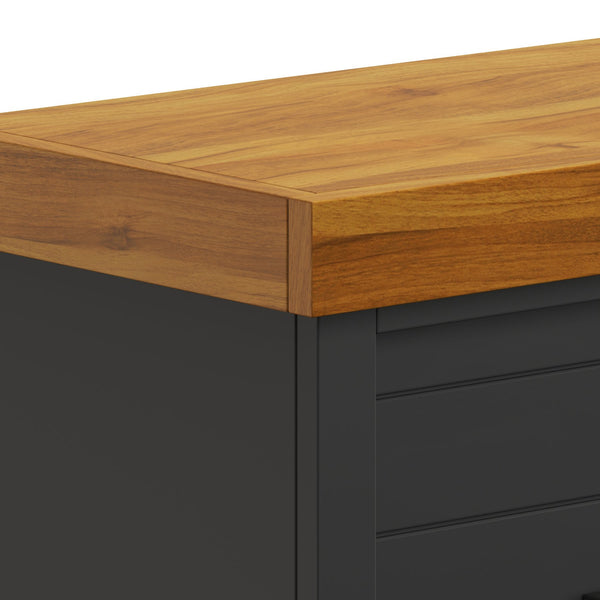 English Elm 48 inch Modern Farmhouse Fireplace Mantel with 28" Electric Insert, Two-Tone Black & Whiskey Charm B108131560