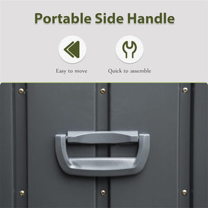 English Elm 120 Gallon Outdoor Storage Deck Box - Waterproof Steel Patio Bin with Rollers, Lockable, Durable Shade W1859131832
