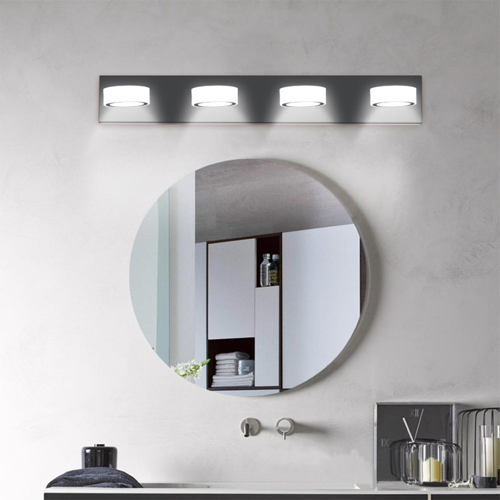 English Elm (same as W1340110592/l2008) 4-light Led Vanity Bar Matte Black Frosted Acrylic Bath Wall Fixture W1340P206810