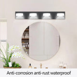 English Elm (Same As W1340110592/L2008) Led Modern Black 4-Light Vanity Lights Fixtures Over Mirror Bath Wall Lighting