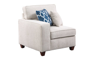 English Elm Replacement L-shape Sectional Sofa with Ottoman Usb Console and Toss Pillows Included B102132669