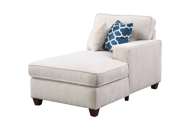 English Elm Replacement L-shape Sectional Sofa with Ottoman Usb Console and Toss Pillows Included B102132669