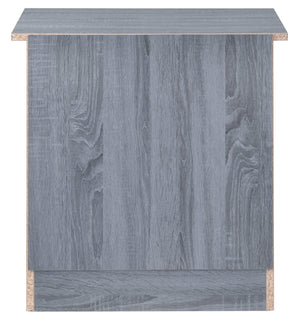 English Elm Contemporary Gray Nightstand with 2 Drawers, 23"H x 22"W x 18"D, Sleek Durable Particleboard Accent Table, Easy Assembly B078107863