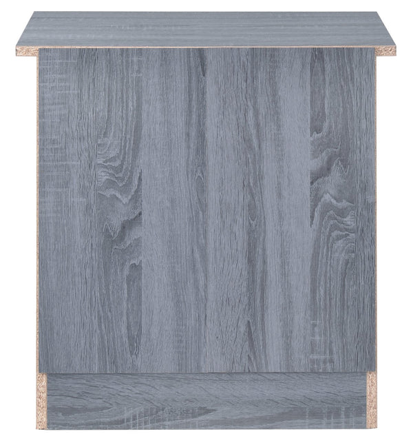English Elm Contemporary Gray Nightstand with 2 Drawers, 23"H x 22"W x 18"D, Sleek Durable Particleboard Accent Table, Easy Assembly B078107863