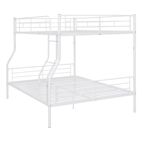 English Elm Full Xl Over Queen Iron Bunk Bed Convertible Metal Frame for Shared Kids Rooms LT000248AAK
