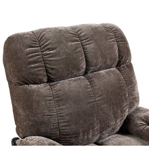 English Elm Liyasi Zero Gravity Power Recliner Eco Leather Massage Lumbar Heat Usb Charging Brown W820S00074