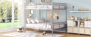 English Elm Full Over Metal Bunk Bed Convertible Iron Frame for Kids and Guest Rooms MF310408AAN
