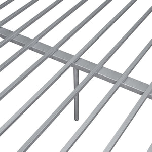 English Elm Full Xl Over Queen Iron Bunk Bed Convertible Metal Frame for Shared Kids Rooms Silver LT000248AAN