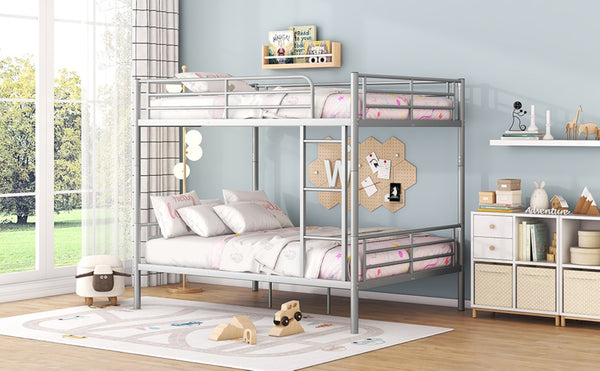 English Elm Full Over Metal Bunk Bed Convertible Iron Frame for Kids and Guest Rooms MF310408AAN