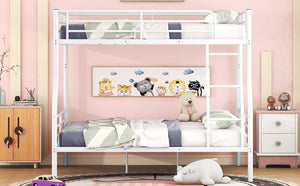 English Elm Full Xl Over Queen Iron Bunk Bed Convertible Metal Frame for Shared Kids Rooms LT000248AAK