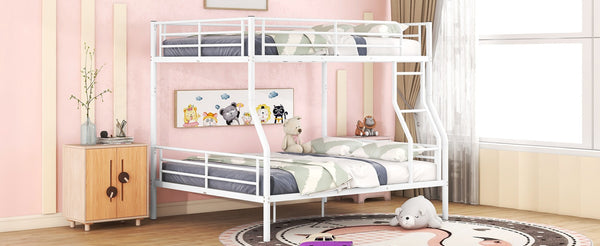 English Elm Full Xl Over Queen Iron Bunk Bed Convertible Metal Frame for Shared Kids Rooms LT000248AAK