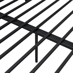 English Elm Full Xl Over Queen Iron Bunk Bed Convertible Metal Frame for Shared Kids Rooms Black LT000248AAB