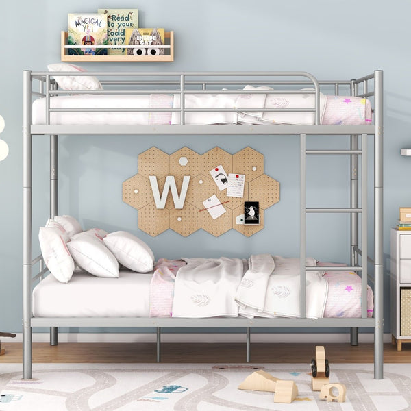 English Elm Full Over Metal Bunk Bed Convertible Iron Frame for Kids and Guest Rooms MF310408AAN
