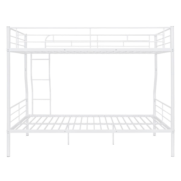 English Elm Full Xl Over Queen Iron Bunk Bed Convertible Metal Frame for Shared Kids Rooms LT000248AAK