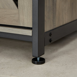 English Elm Metal Aquarium Stand with Cabinet Gray 58.9" x19.7" x32.6" Heavy-Duty 1000lb Top Load, Storage for Tanks & Reptile Terrariums W1162122485