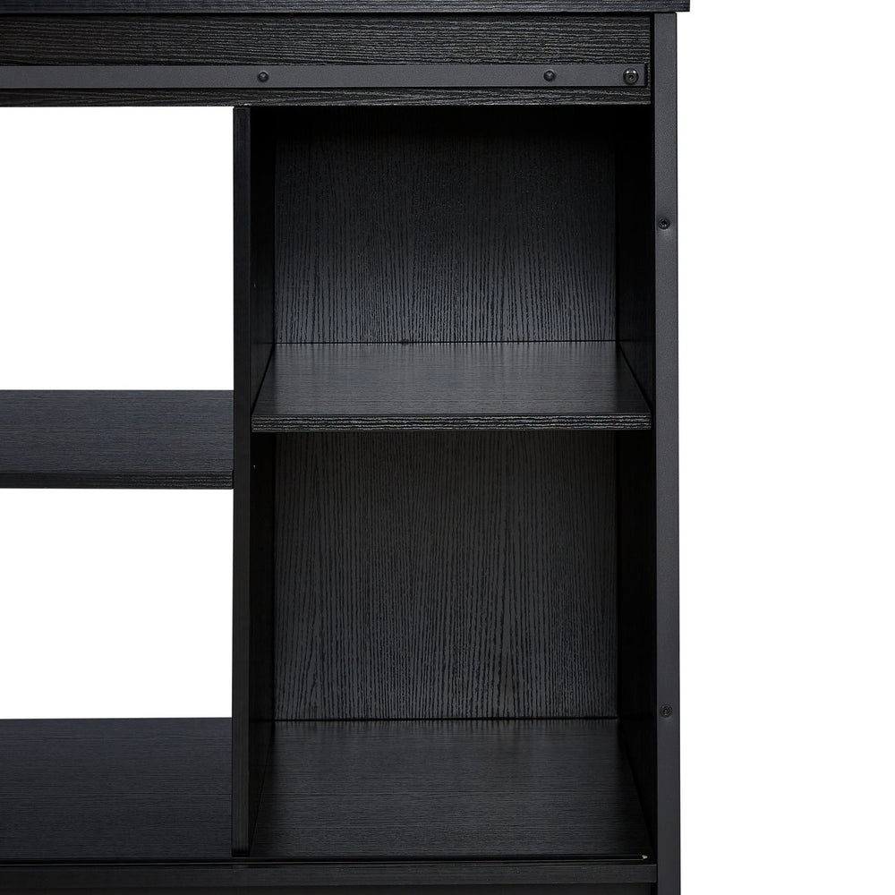 English Elm fish tank cabinet Black 58.9" x19.7" x32.6" Heavy-Duty Stand 1000lb Top Load Storage Shelves Durable W1162122486