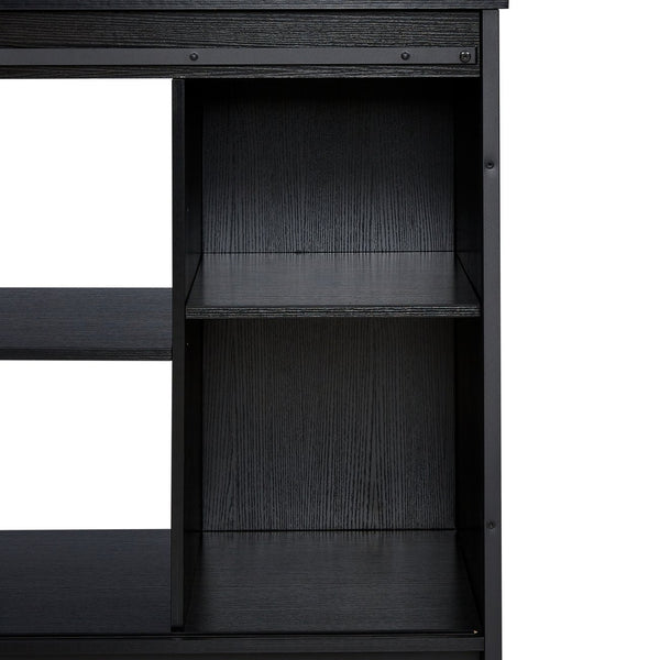 English Elm fish tank cabinet Black 58.9" x19.7" x32.6" Heavy-Duty Stand 1000lb Top Load Storage Shelves Durable W1162122486