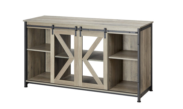 English Elm Metal Aquarium Stand with Cabinet Gray 58.9" x19.7" x32.6" Heavy-Duty 1000lb Top Load, Storage for Tanks & Reptile Terrariums W1162122485