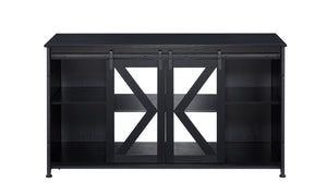 English Elm fish tank cabinet Black 58.9" x19.7" x32.6" Heavy-Duty Stand 1000lb Top Load Storage Shelves Durable W1162122486