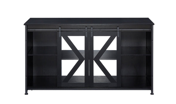 English Elm fish tank cabinet Black 58.9" x19.7" x32.6" Heavy-Duty Stand 1000lb Top Load Storage Shelves Durable W1162122486
