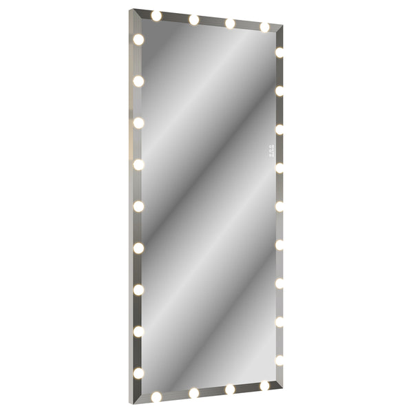 English Elm Hollywood Oversized 72x32 LED Full Length Mirror with Touch Control, 3 Color & Brightness Modes, Silver W708P379305