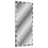 Hearth and Haven Hollywood Full Length Mirror with Lights Oversized Full Body Vanity Mirror with 3 Color Modes Lighted Large Standing Floor Mirror For Dressing Room Bedroom Hotel Touch Control, Silver, 72X32 Inch W708125598