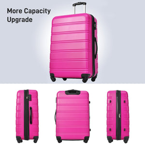 English Elm Hardshell Abs Spinner Luggage Set with Tsa Lock Carry on and Checked Suitcase Trio Pink PP309433AAH