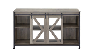 English Elm Metal Aquarium Stand with Cabinet Gray 58.9" x19.7" x32.6" Heavy-Duty 1000lb Top Load, Storage for Tanks & Reptile Terrariums W1162122485