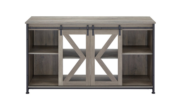 English Elm Metal Aquarium Stand with Cabinet Gray 58.9" x19.7" x32.6" Heavy-Duty 1000lb Top Load, Storage for Tanks & Reptile Terrariums W1162122485