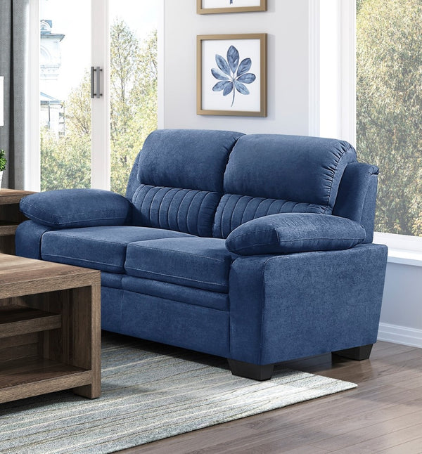 English Elm Comfortable Channel Tufted Loveseat with Textured Polyester Upholstery for Modern Living B011133628
