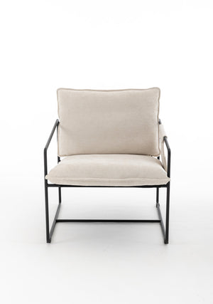 English Elm 2 Plush Upholstered Hanging Armchair with Crushed Foam, Velvet Fabric, Sturdy Steel Frame, 350lb Capacity Beige W1901126483
