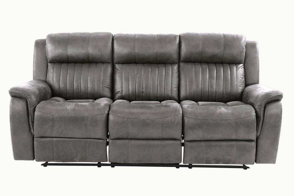English Elm Contemporary Leatherette Sofa and Recliner Set Tufted Cushioned Living Room Seating B011S02415